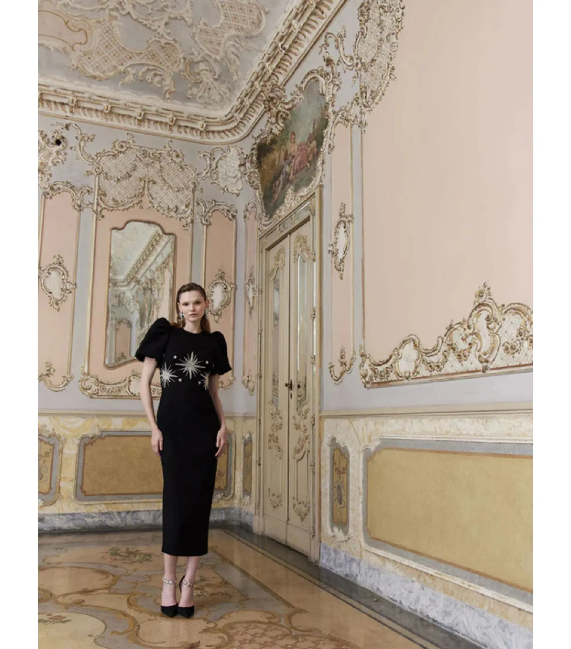Rebecca Vallance Estella Midi Dress Black Size AU 8 - Image 4