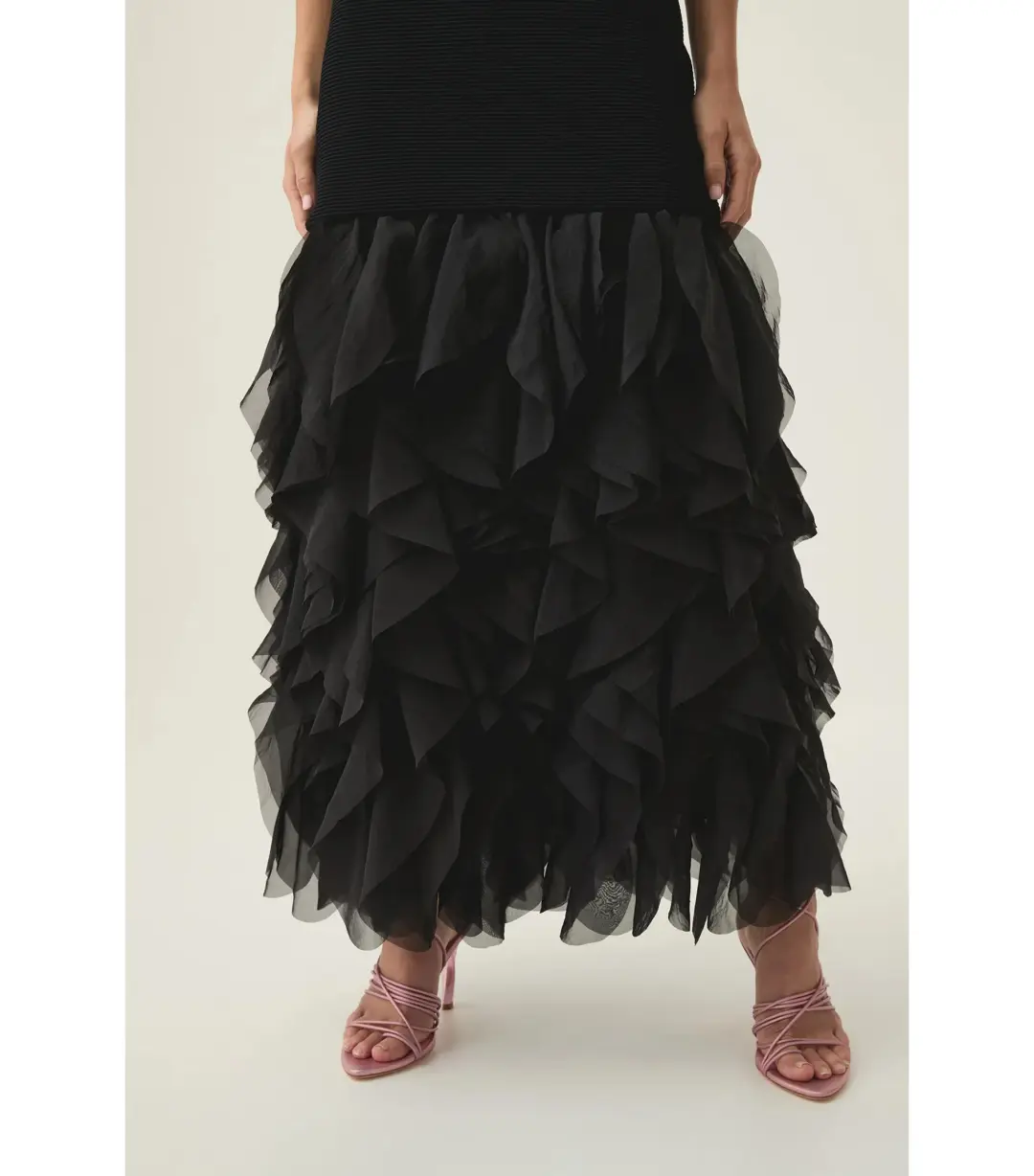 Aje Elations Knit Maxi Dress in Black Size Small / AU 8 for rent on The Volte - main image
