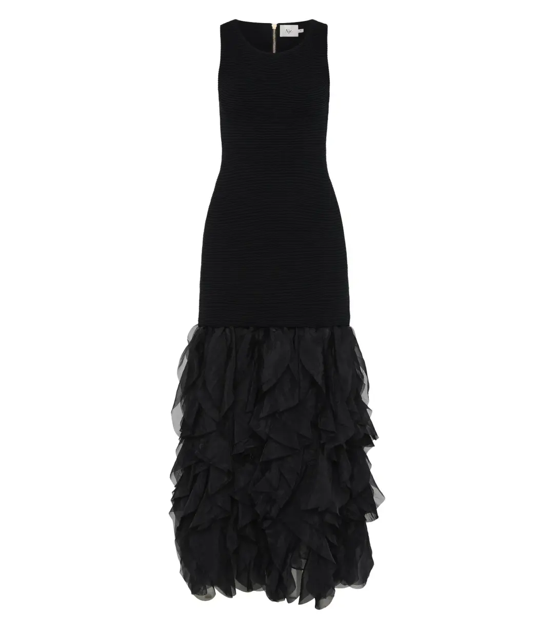 Aje Elations Knit Maxi Dress in Black Size Small / AU 8 for rent on The Volte - main image