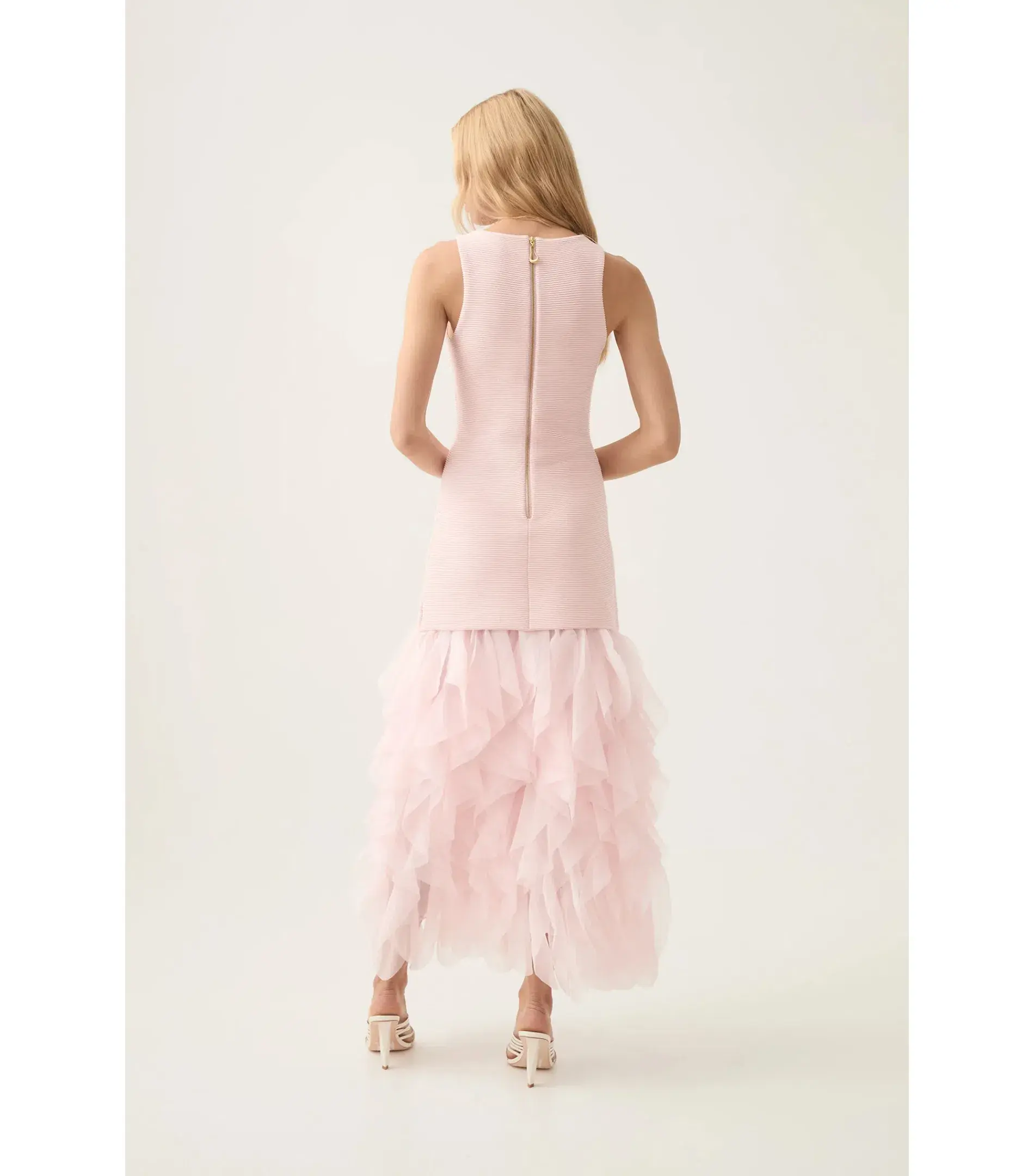 Aje Elations Knit Maxi Dress in Pastel Pink Size XS / AU 6 - Image 3