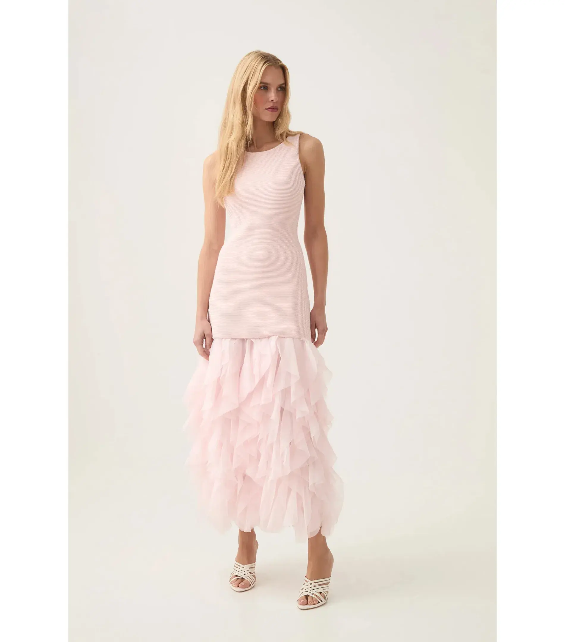 Aje Elations Knit Maxi Dress in Pastel Pink Size XS / AU 6 - Image 1