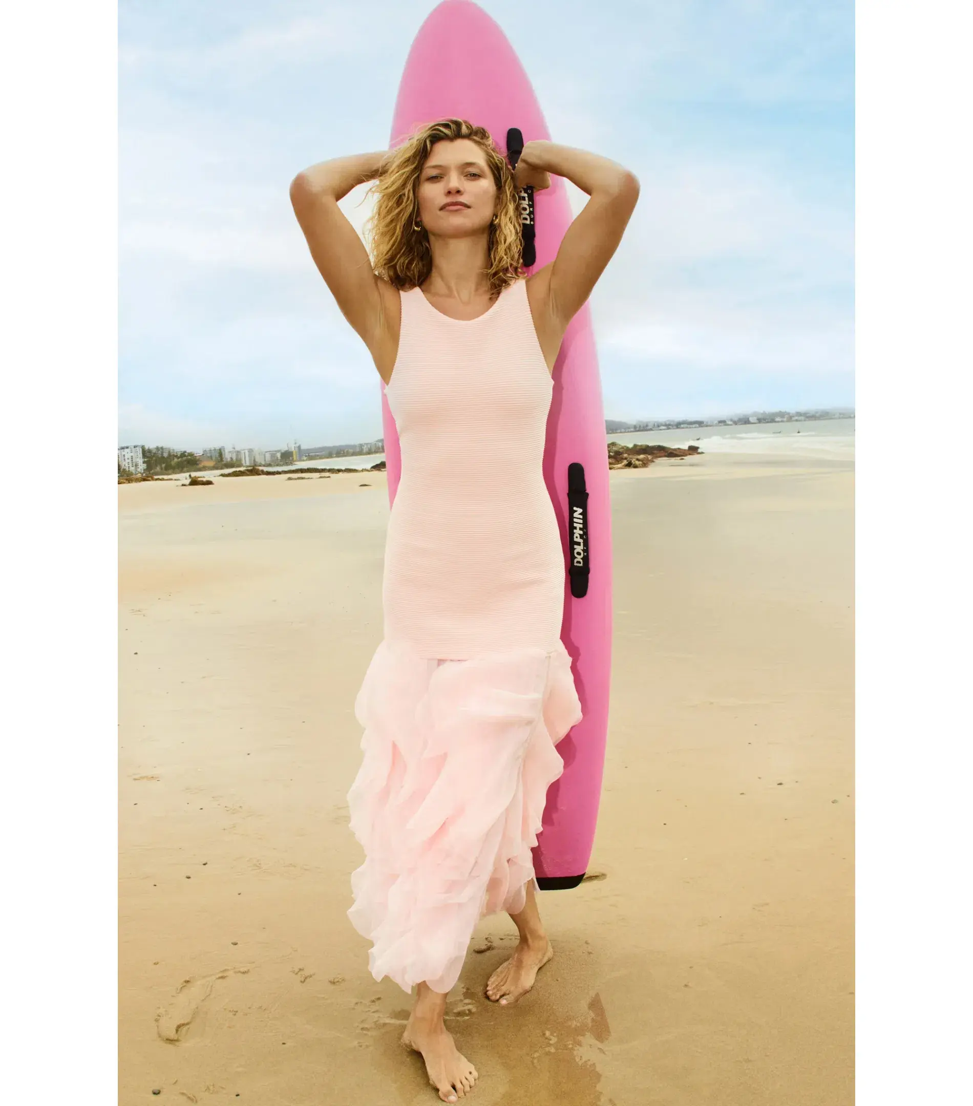 Aje Elations Knit Maxi Dress in Pastel Pink Size XS / AU 6 - Image 4
