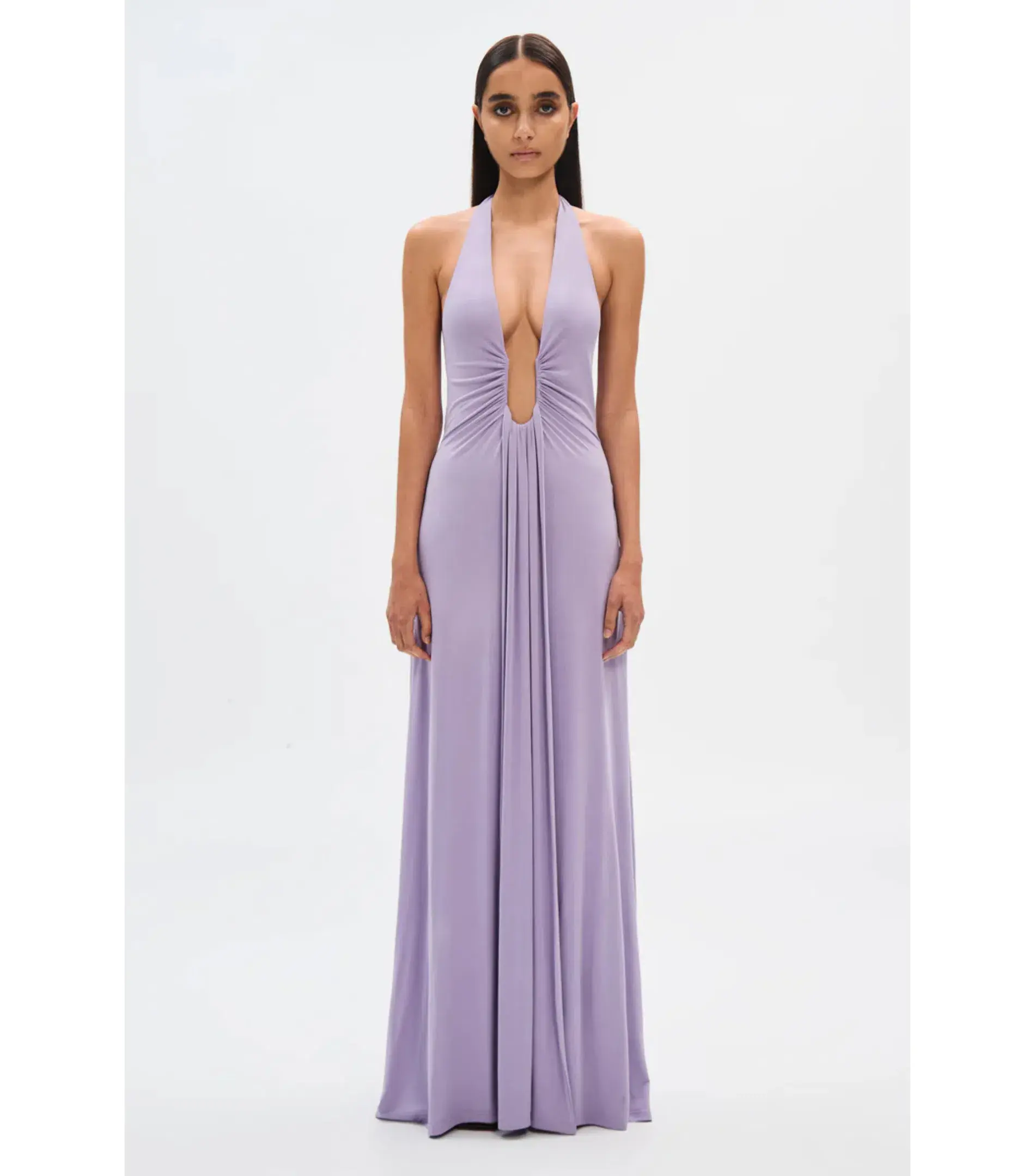 Misha Jennifer Cupro Maxi Dress in Lilac Size 6 - Image 1