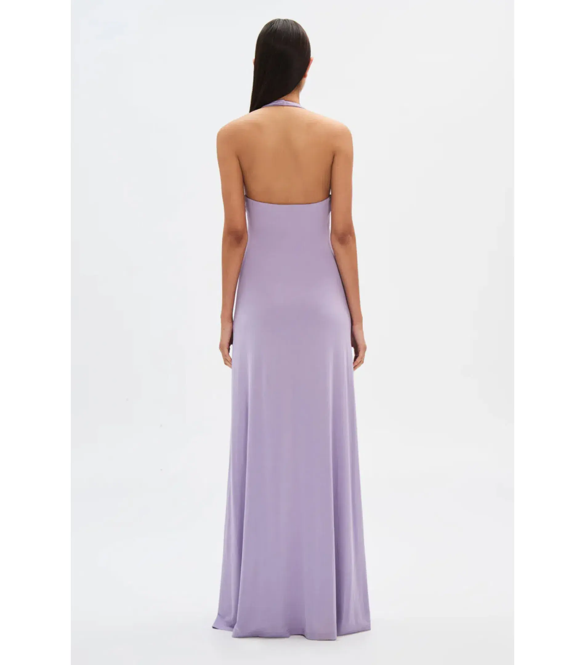 Misha Jennifer Cupro Maxi Dress in Lilac Size 6 - Image 3