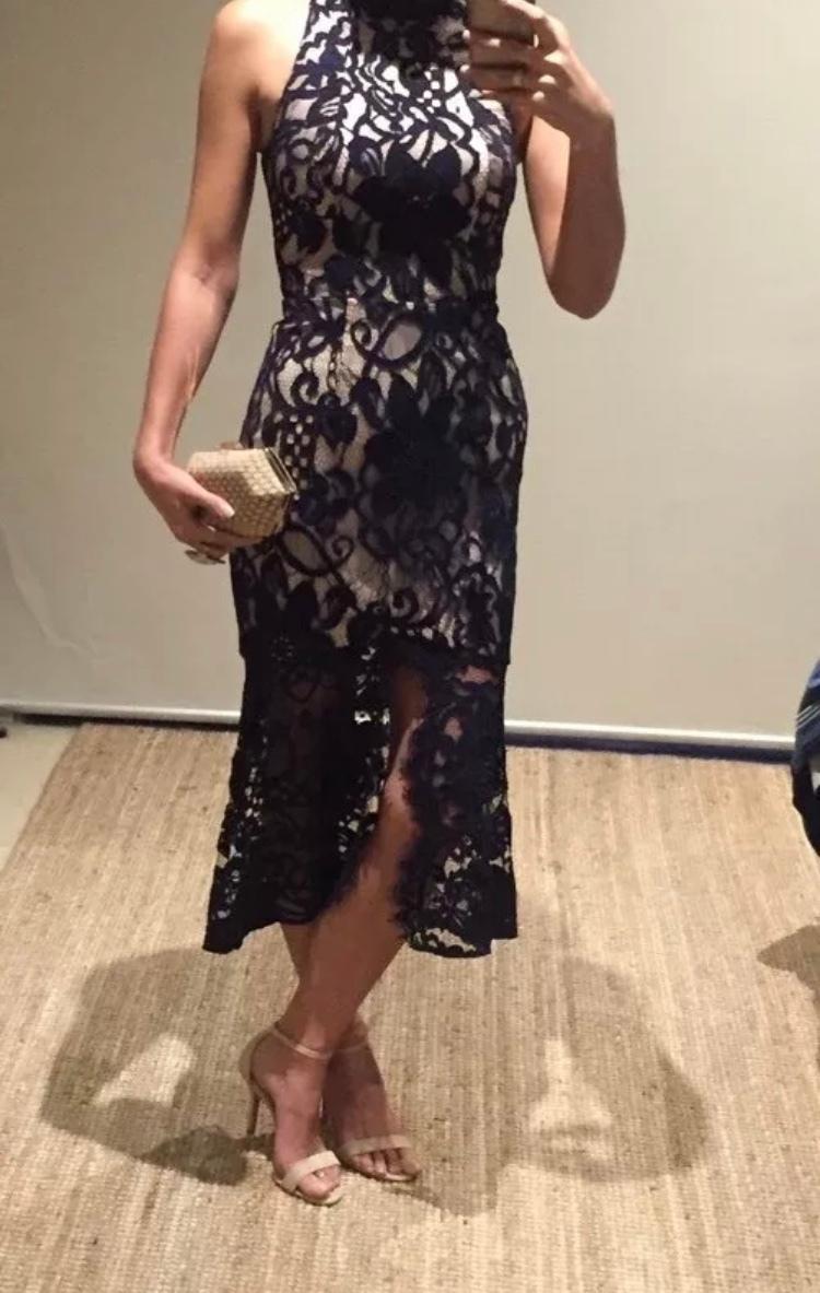 Rodeo Show Madrid Lace Midi Dress Black Size 6 - Image 4