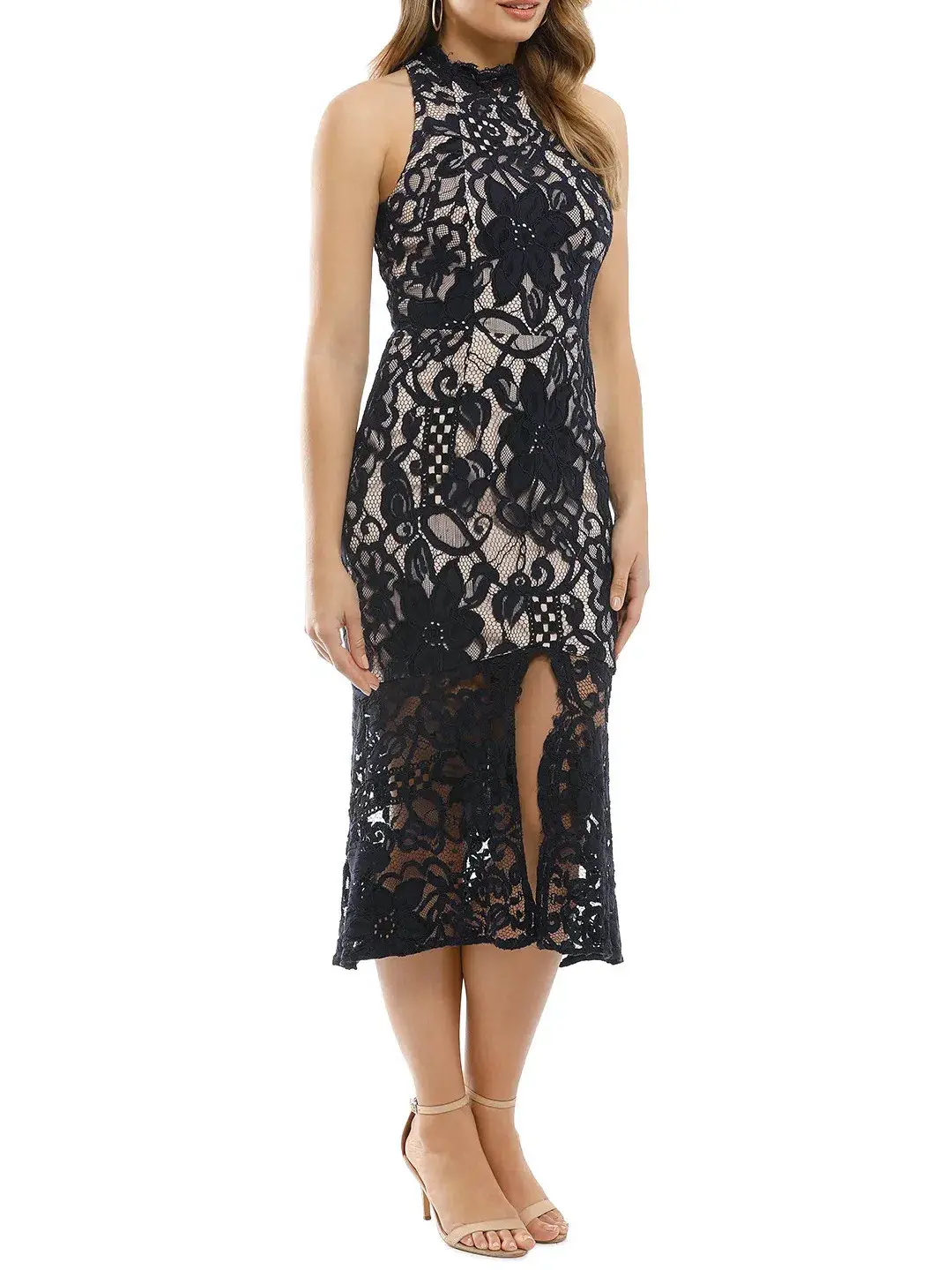 Rodeo Show Madrid Lace Midi Dress Black Size 6 - Image 1
