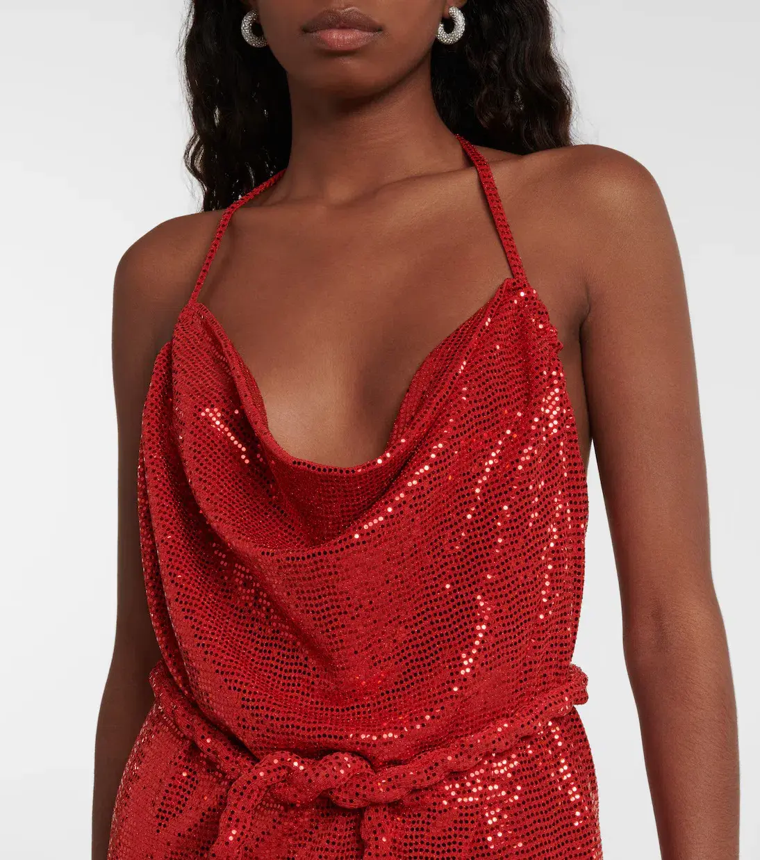 Dodo Bar Or Sequin Embellished Midi Dress Red Size AU 10  - Image 2