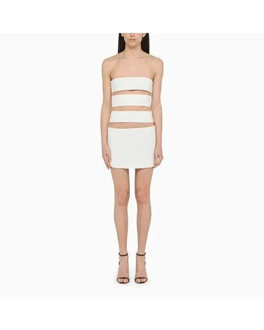 Monot Strapless Cut Out Dress White Size 8 - Image 1
