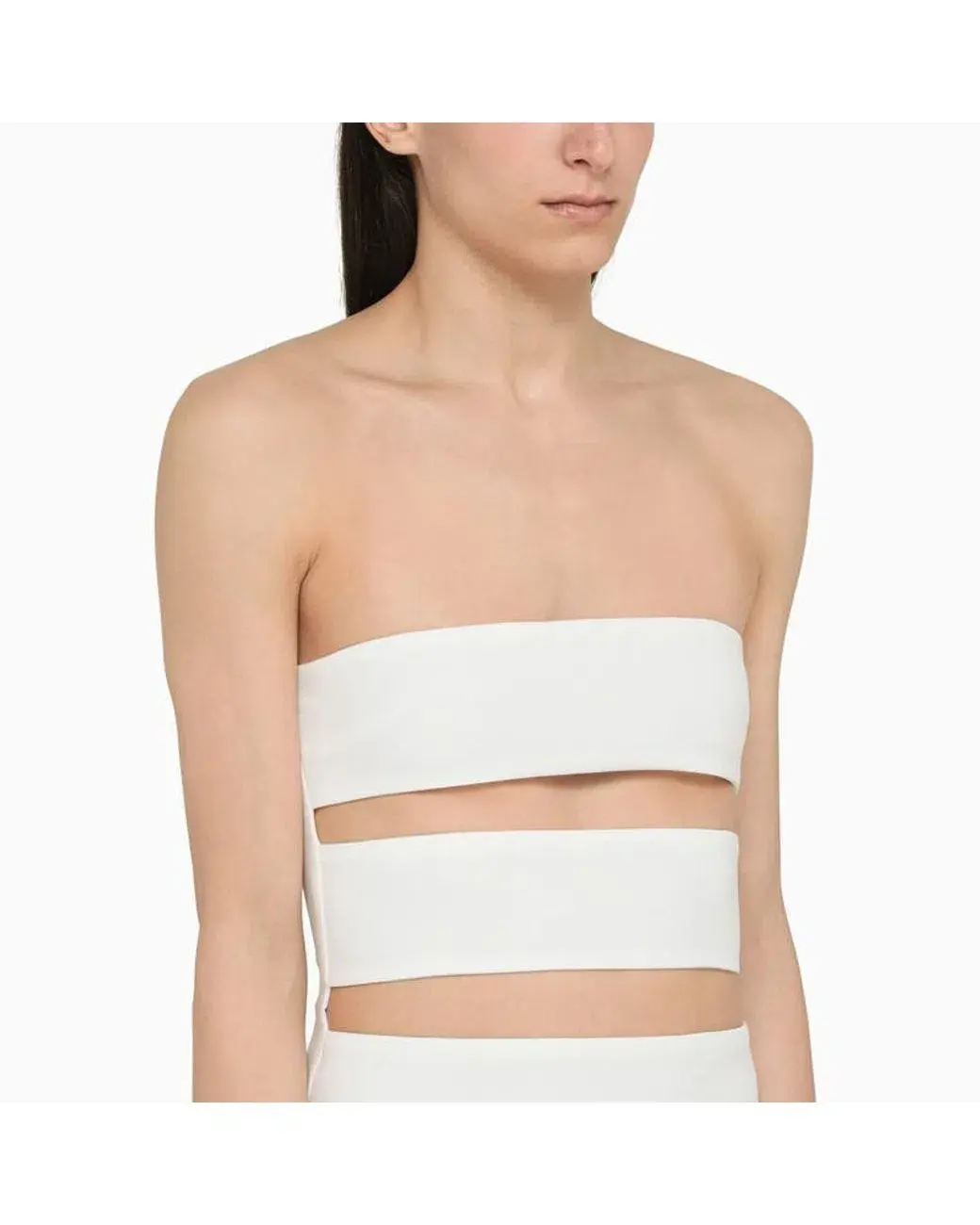 Monot Strapless Cut Out Dress White Size 8 - Image 2