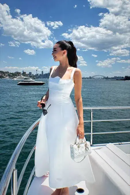 Leo Lin Odette Midi Dress White Size 8 - Image 4