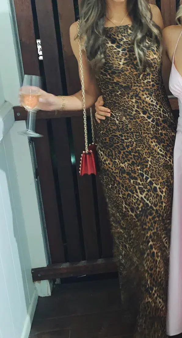 CAMI NYC Silk Slip Dress Leopard Size S - Image 1