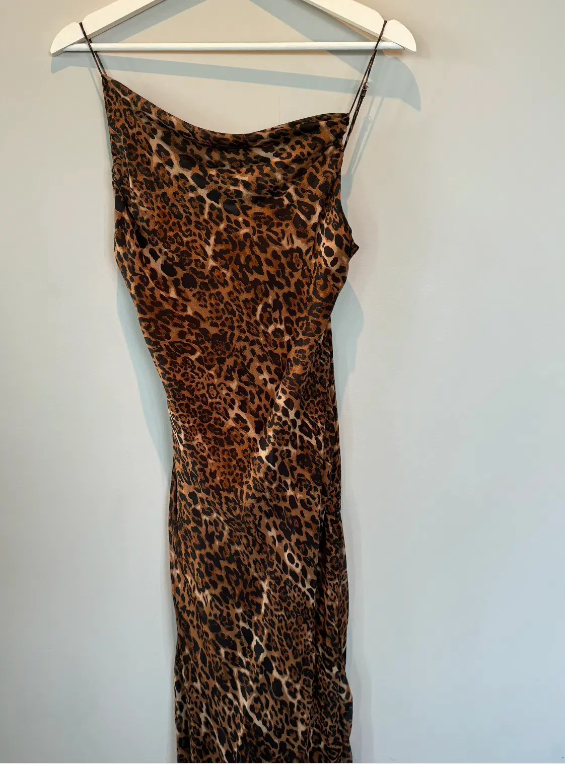CAMI NYC Silk Slip Dress Leopard Size S - Image 3