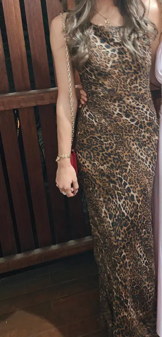 CAMI NYC Silk Slip Dress Leopard Size S - Image 2