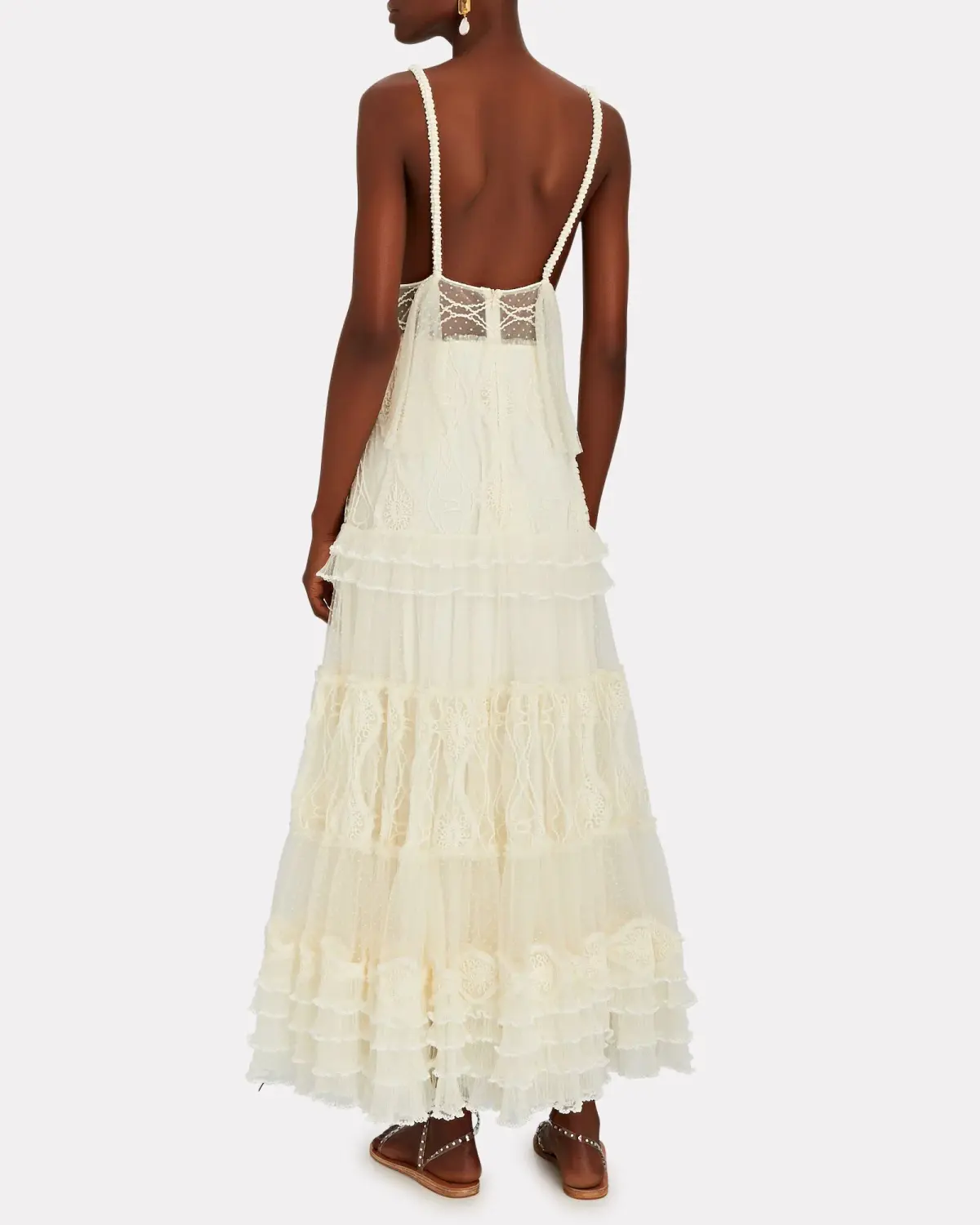 Alexis Arabella Embroidered Lace Maxi Dress Ivory Size 8 - Image 2