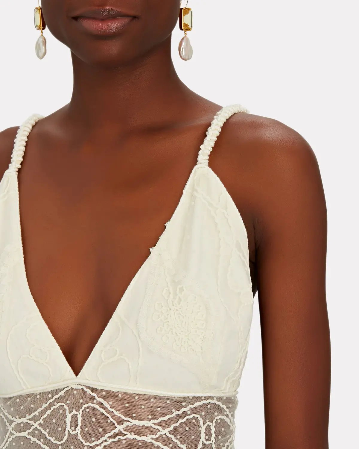Alexis Arabella Embroidered Lace Maxi Dress Ivory Size 8 - Image 3