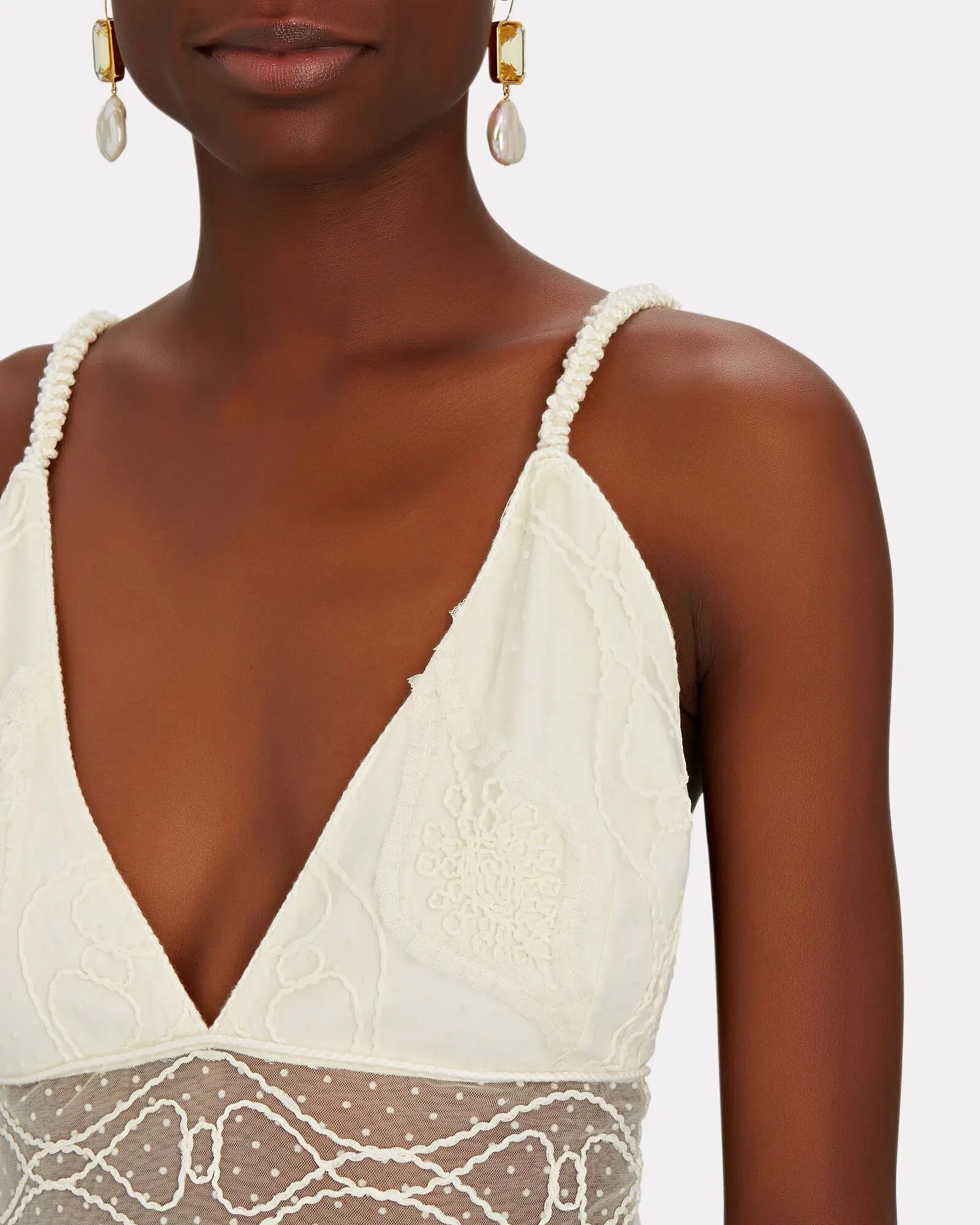 Alexis Arabella Embroidered Lace Maxi Dress Ivory Size 8 - Image 3