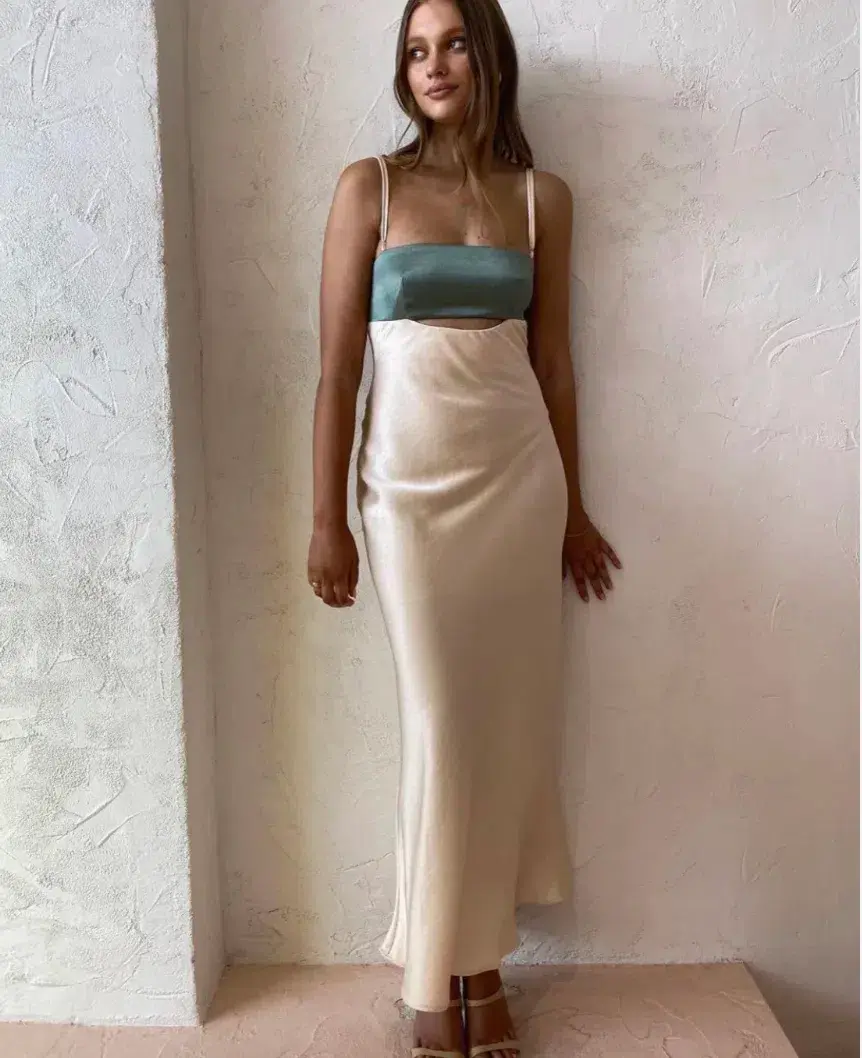 Bec and Bridge Carrie Cut Out Maxi Dress Multi Green Size 6 - Image 1