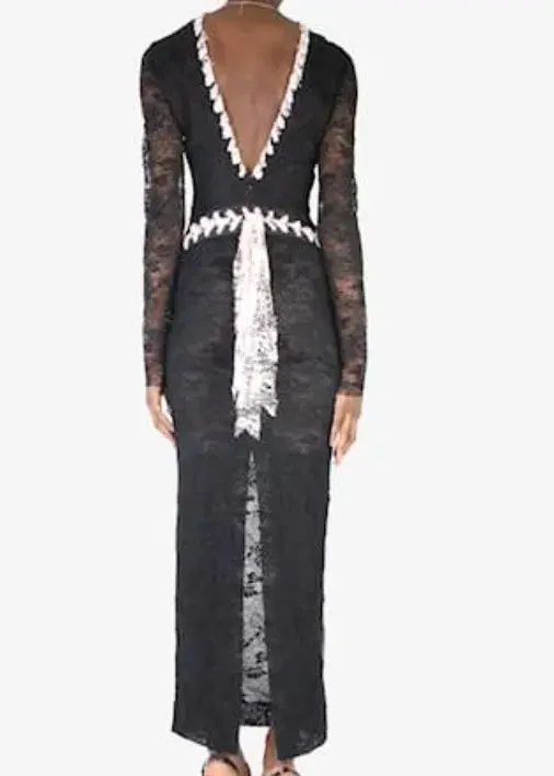 Alessandra Rich Black Lace Dress Size IT40/XS - Image 1