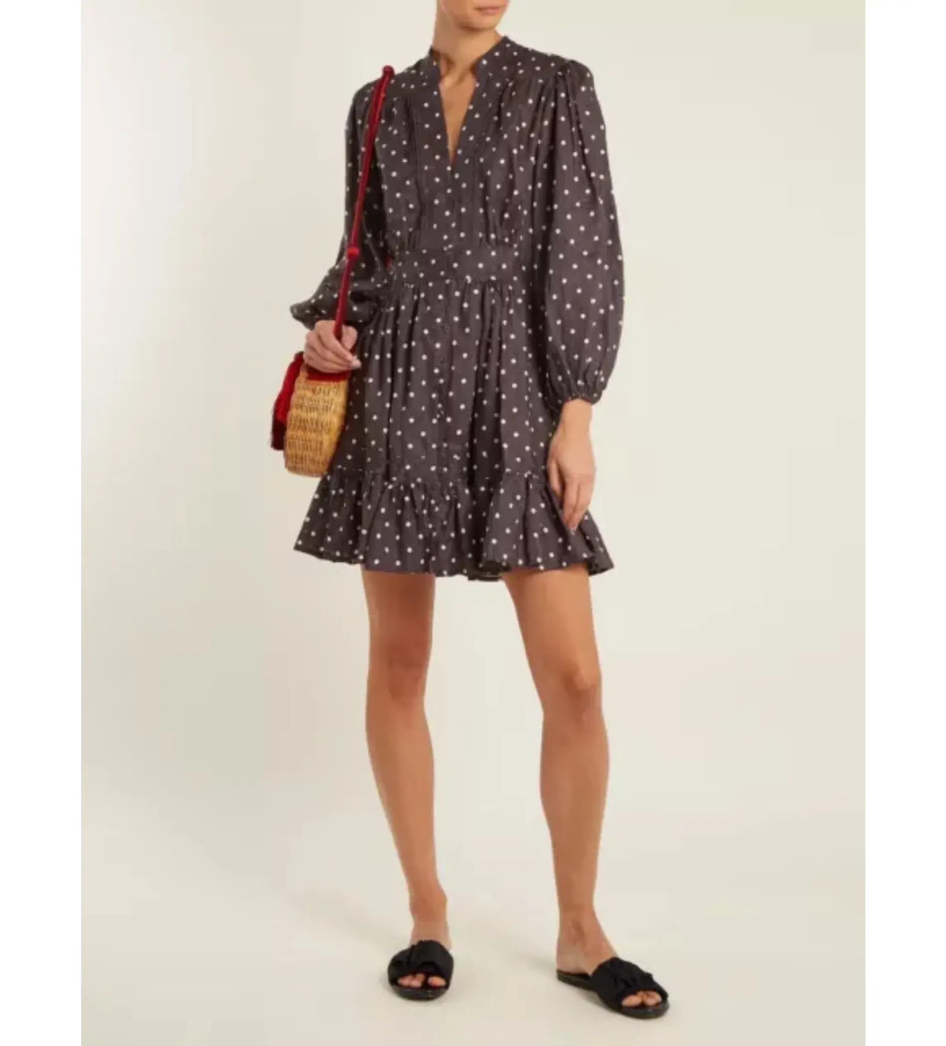 Zimmermann Prima Dot Dress Navy Size 0/Au 8  - Image 1