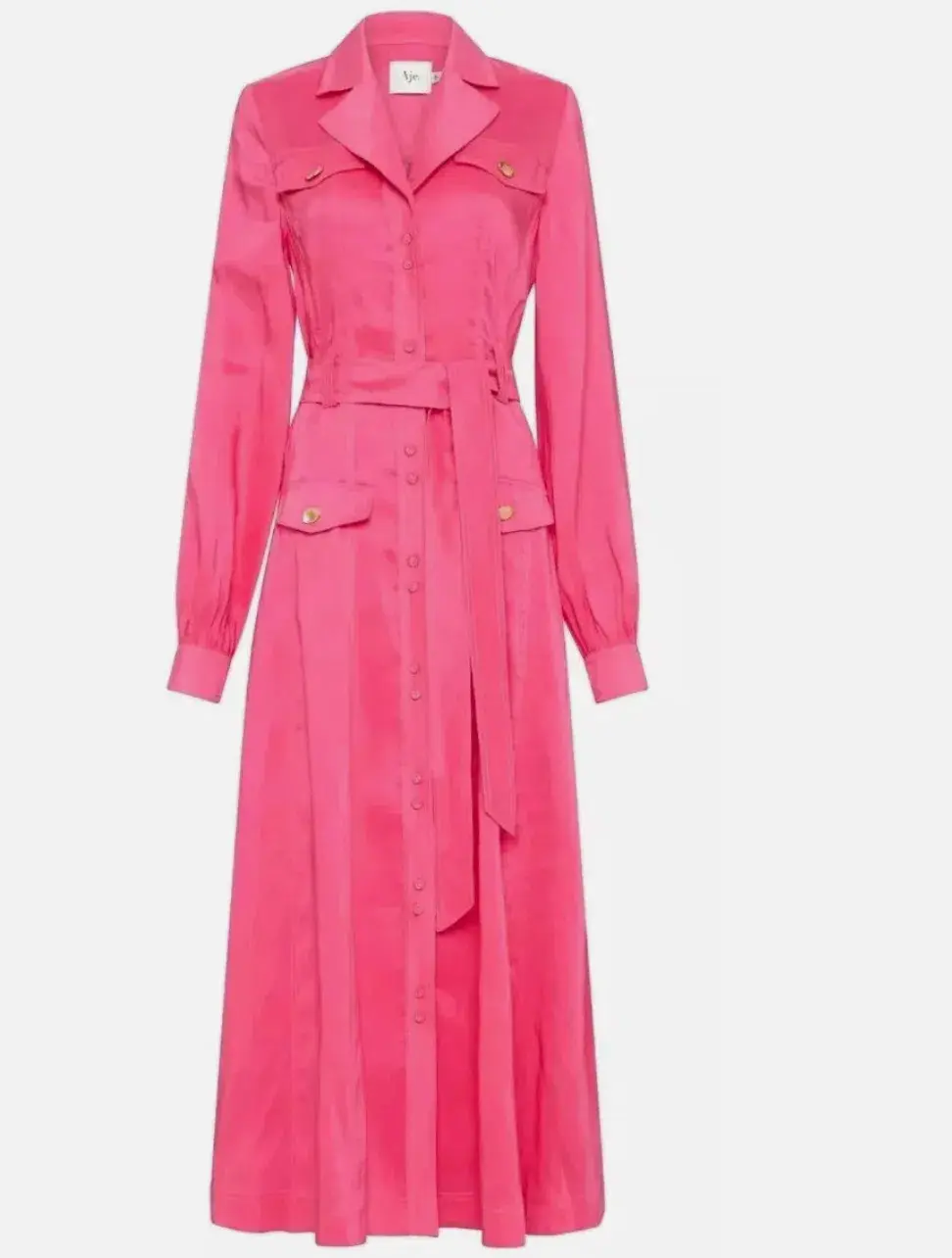 Aje Sophie Shirt Midi Dress Pink Size AU 6 - Image 3