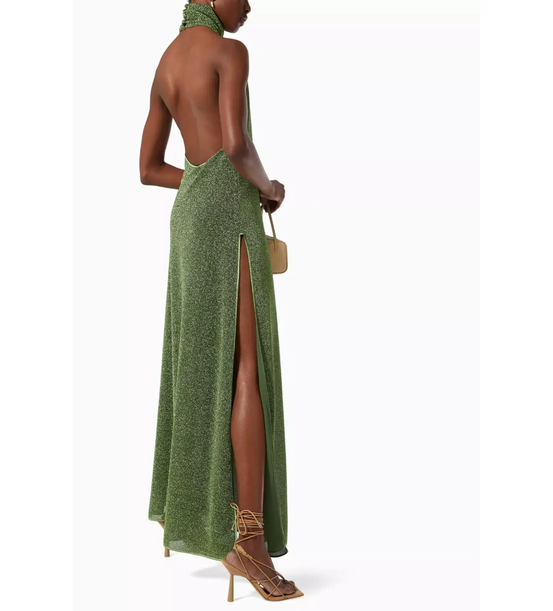 Oséree Lumiere Turtleneck Dress Green Size 14  - Image 2