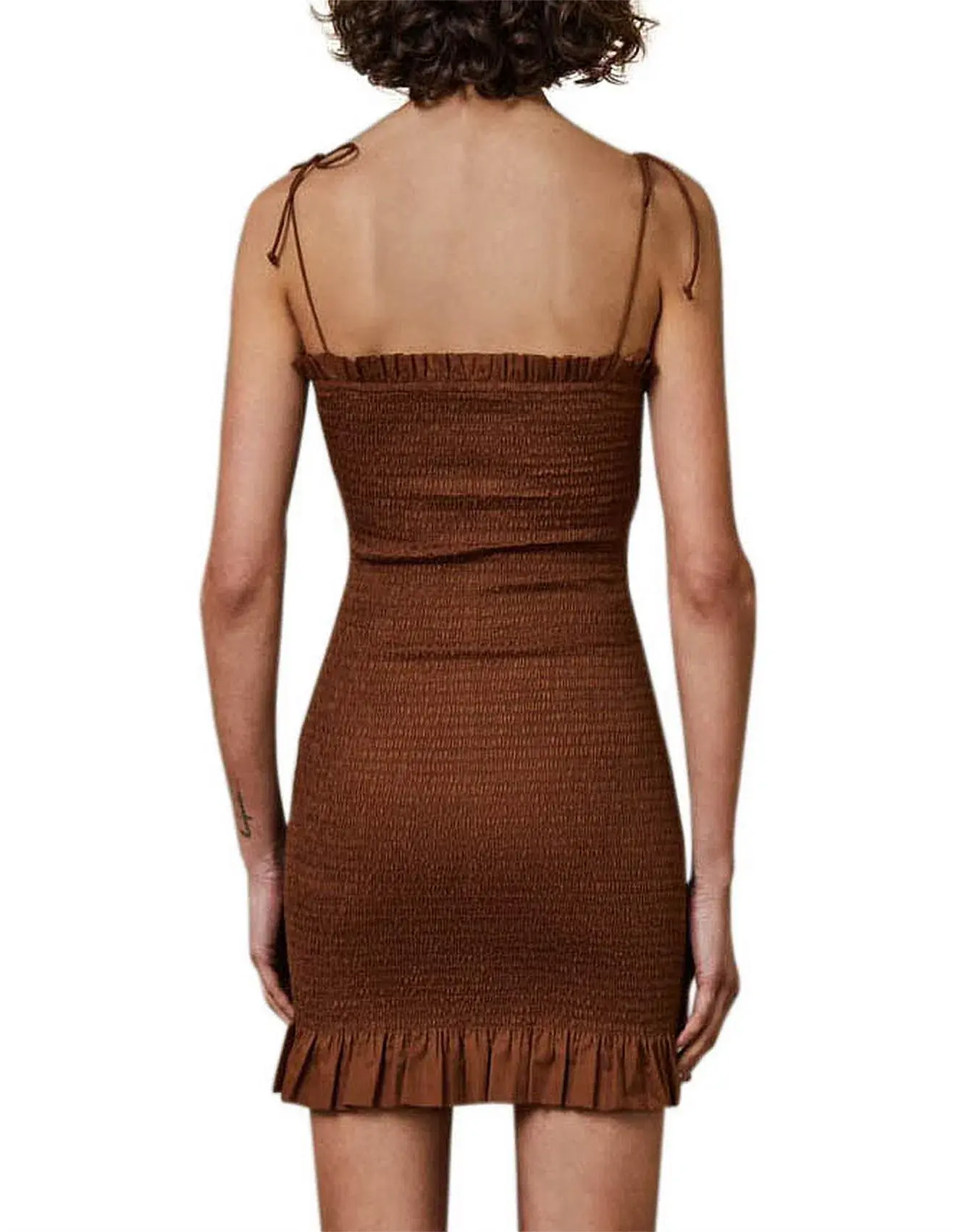 Bec & Bridge Carrie Mini Dress Brown Size 8 - Image 3