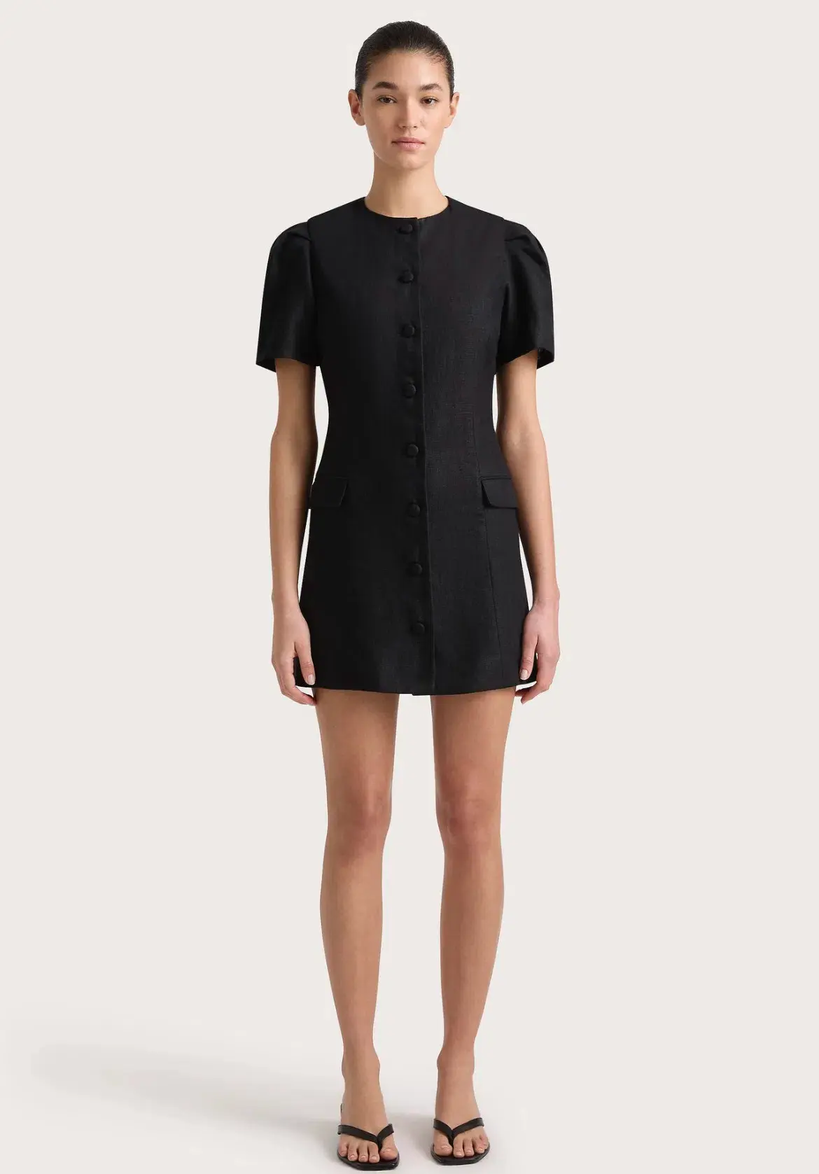 Faithfull the Brand Emma Mini Dress Black Size 10 - Image 1