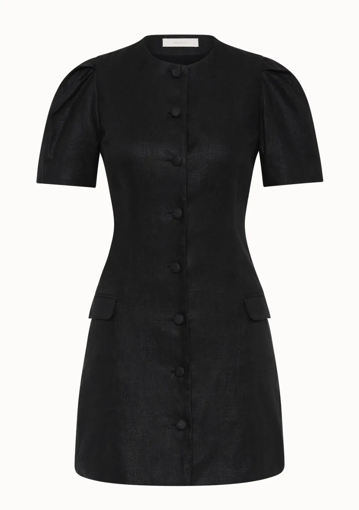 Faithfull the Brand Emma Mini Dress Black Size 10 - Image 4