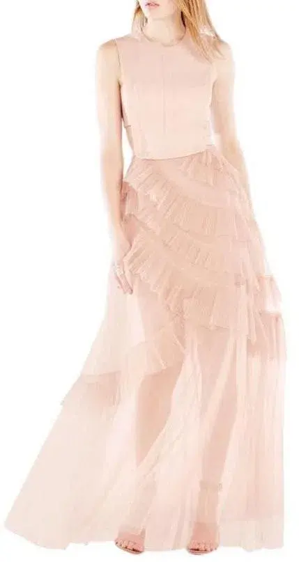 BCBGMAXAZRIA Avalon Gown Blush Size 0 / AU 6 - Image 5