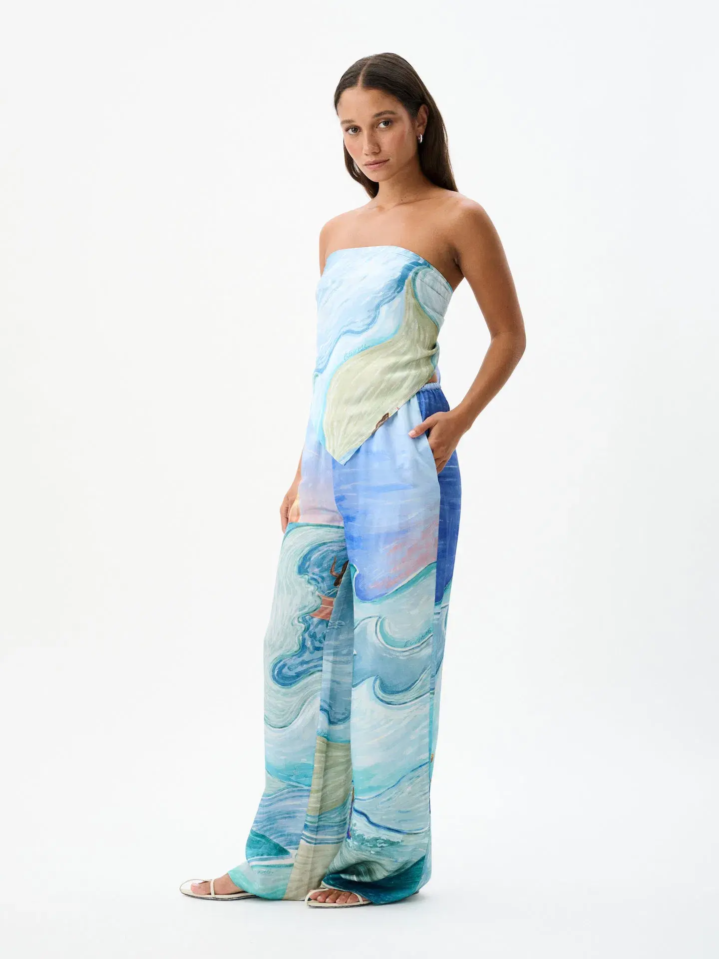 Roame Farrah Scarf Top & Taj Pant Apres Surf Size 6  - Image 1