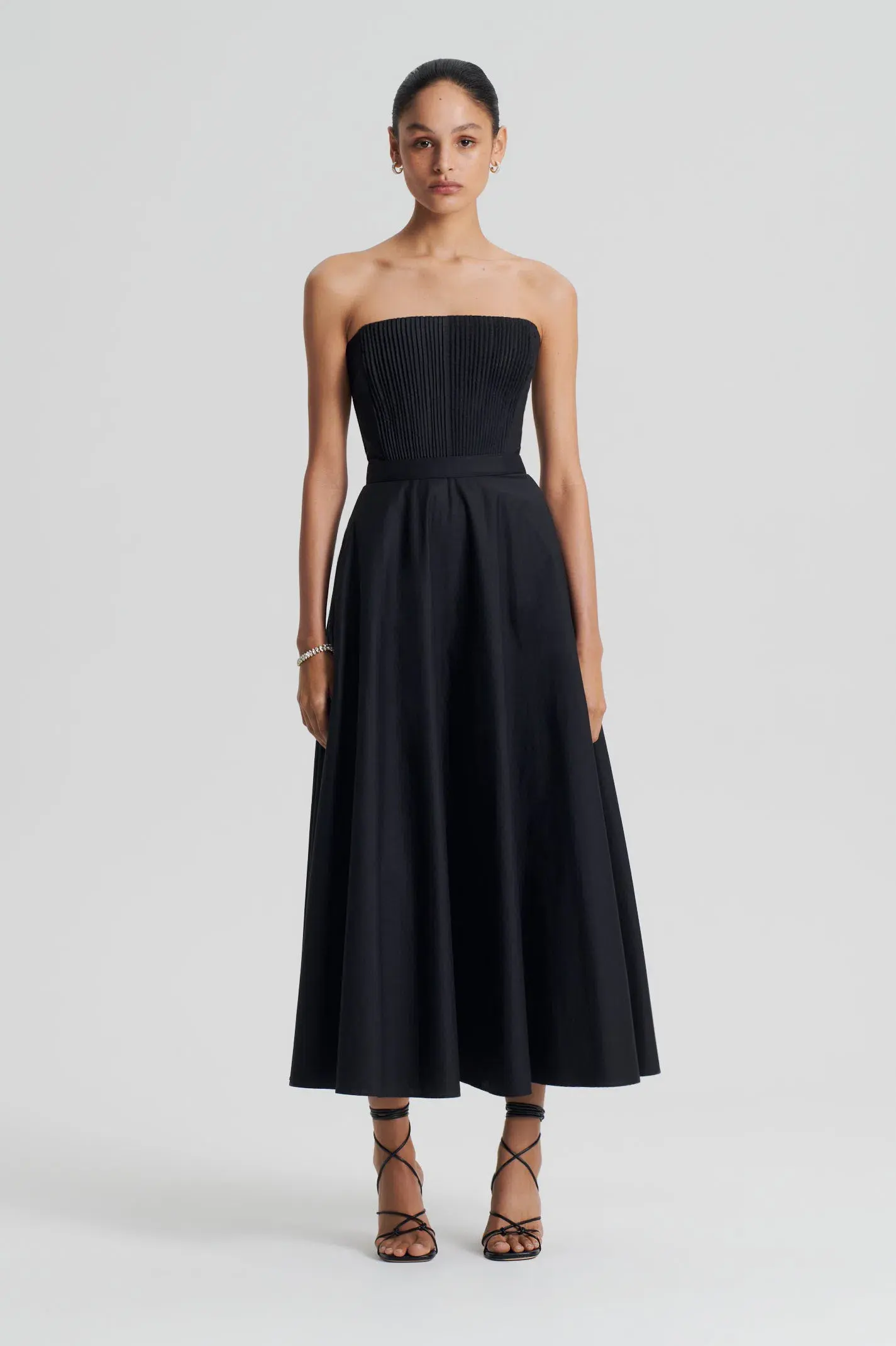 Scanlan Theodore Parachute Bustier Dress Black Size 8 - Image 1