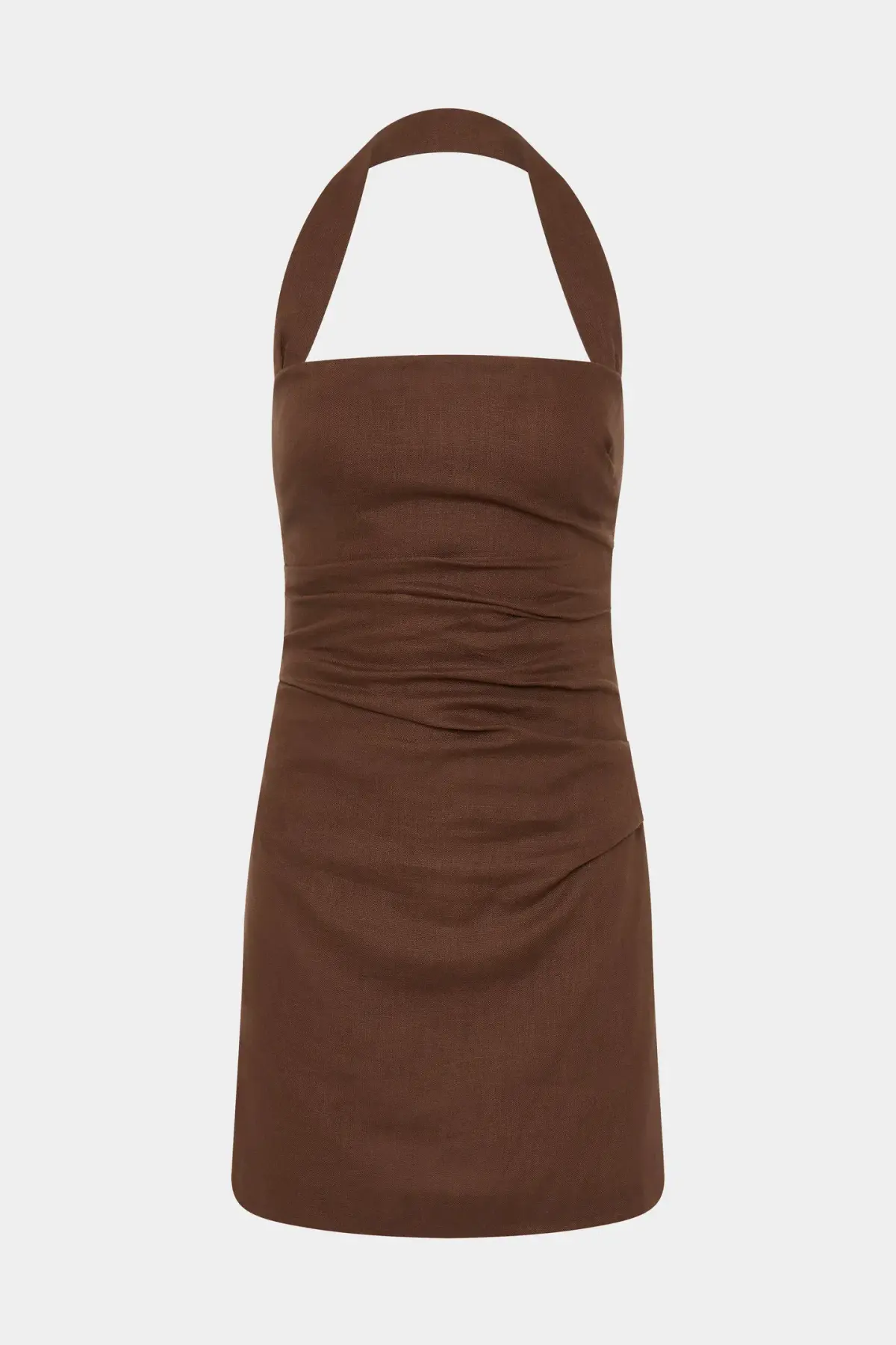 Sir the Label Noemi Halter Mini Dress in Chocolate Brown Size 1 - Image 6