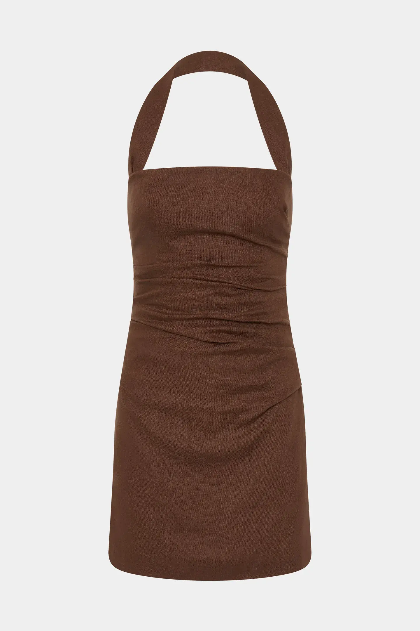 Sir the Label Noemi Halter Mini Dress in Chocolate Brown Size 1 - Image 6
