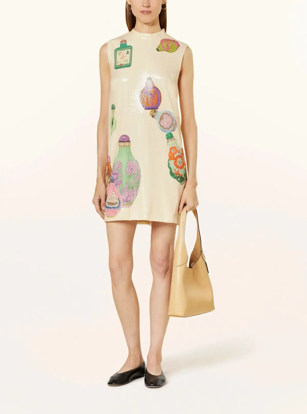 Alemais Chesca Mini Dress Cream Multi Size 8  - Image 2