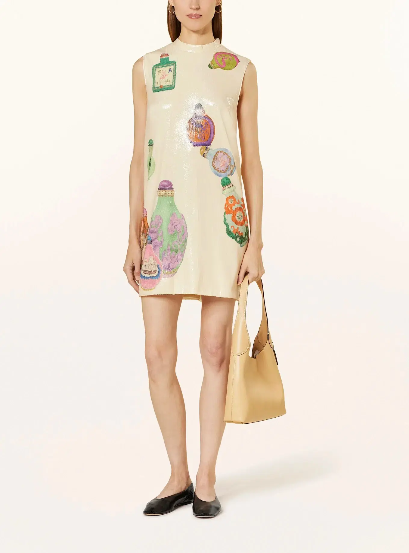 Alemais Chesca Mini Dress Cream Multi Size 8  - Image 2