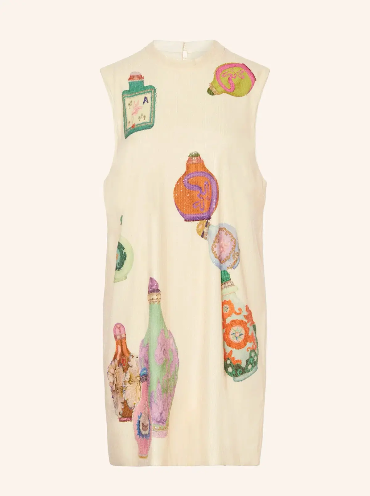 Alemais Chesca Mini Dress Cream Multi Size 8  - Image 5