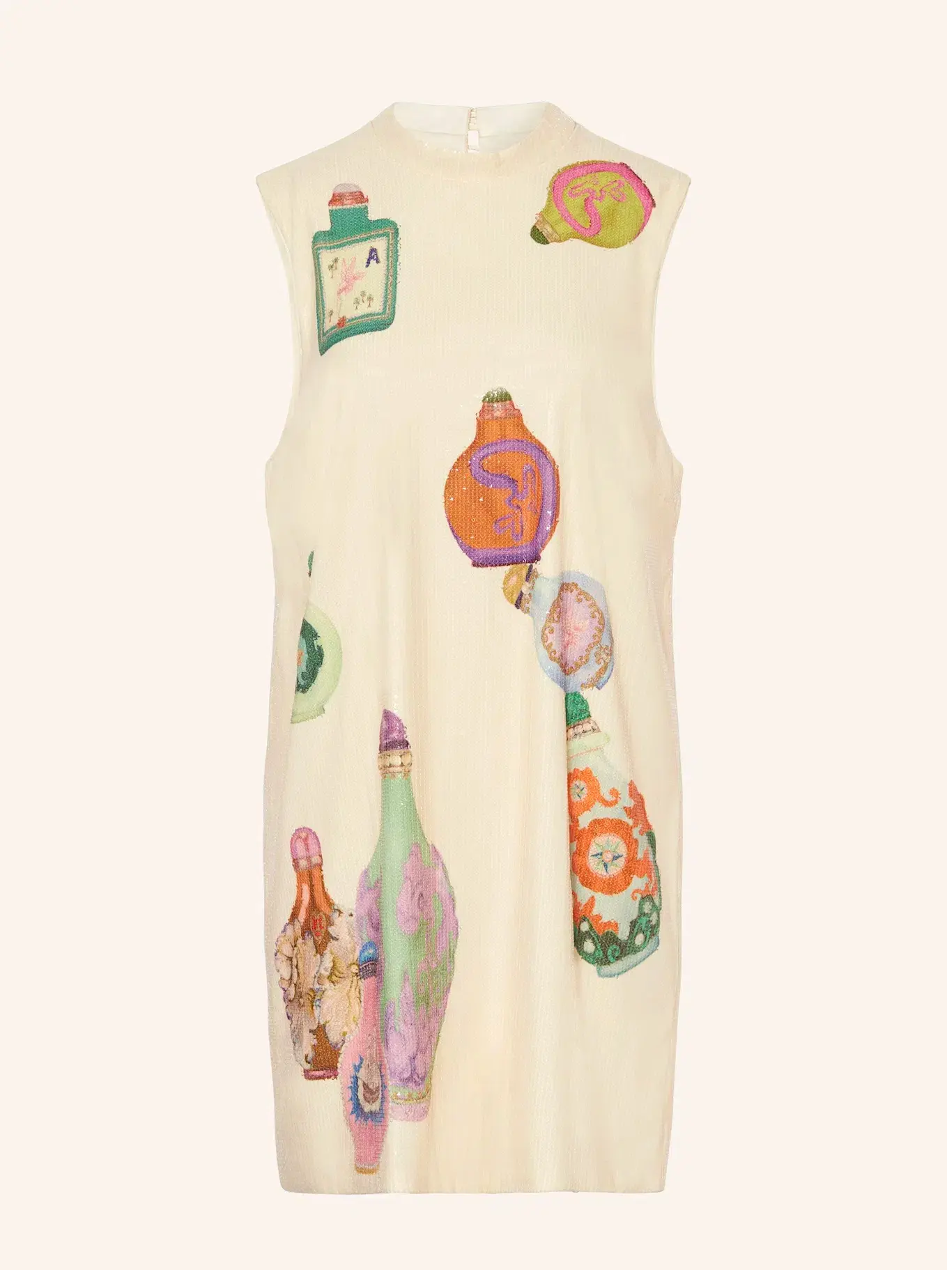 Alemais Chesca Mini Dress Cream Multi Size 8  - Image 5