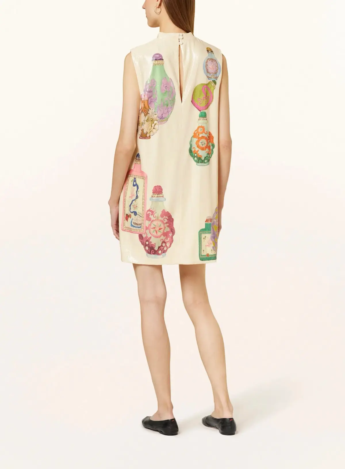 Alemais Chesca Mini Dress Cream Multi Size 8  - Image 3