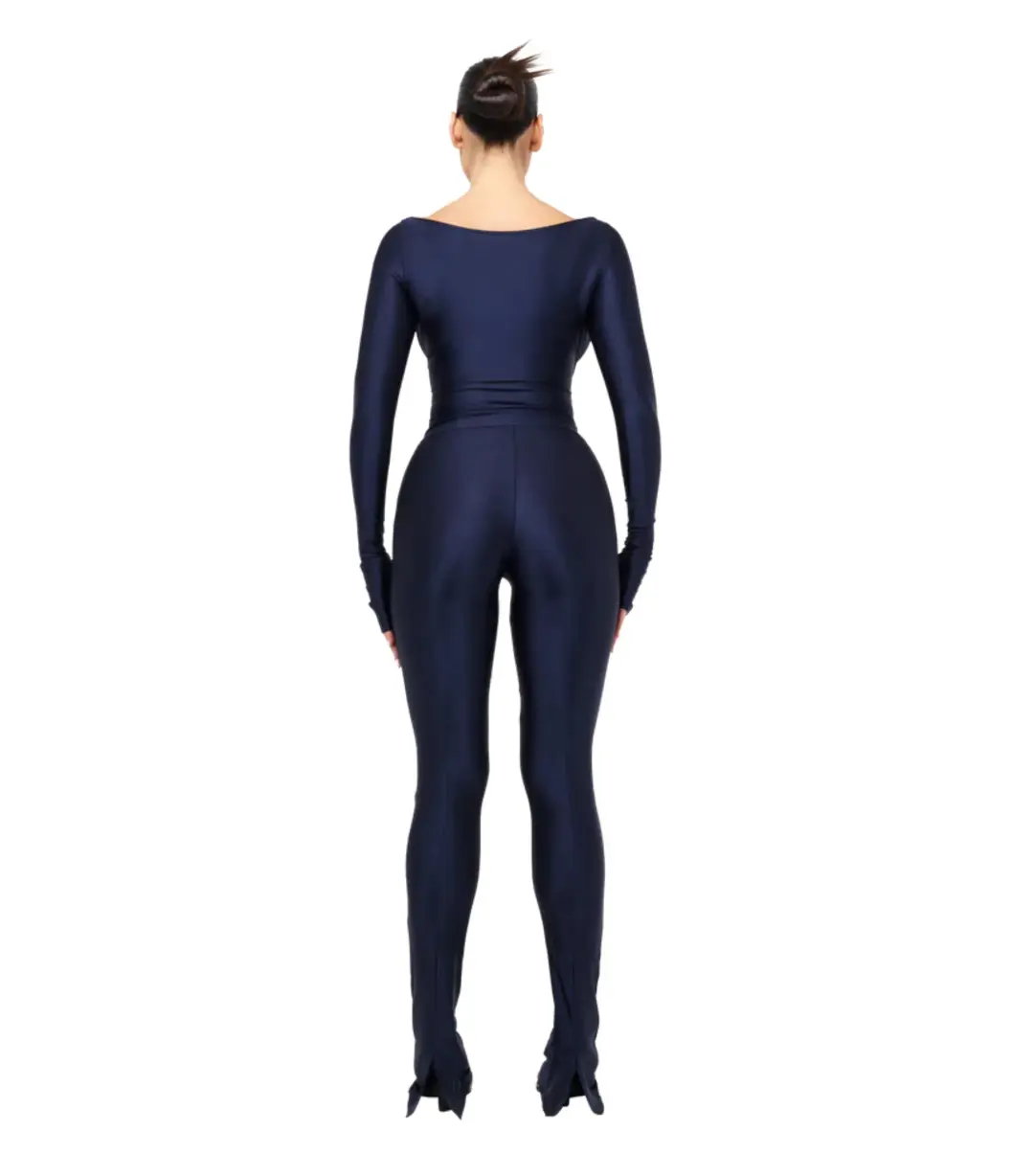 Cou coo Lanai Long Sleeve Top and Leggings Set in Midnight Sky Size AU 12 for rent on The Volte - main image