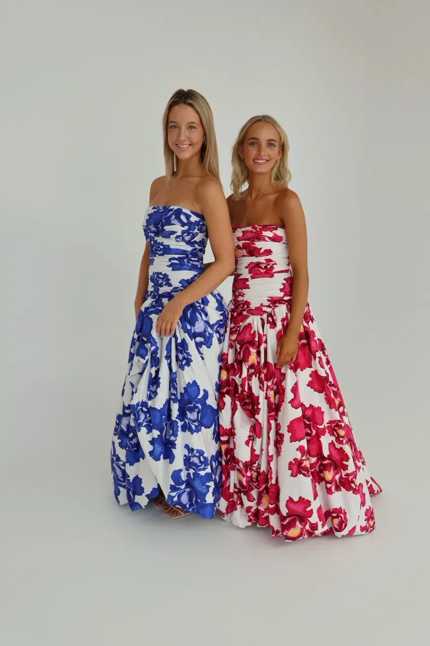 Aje Behold Maxi Dress Boldly Blooming Cobalt Size AU 8 - Image 8