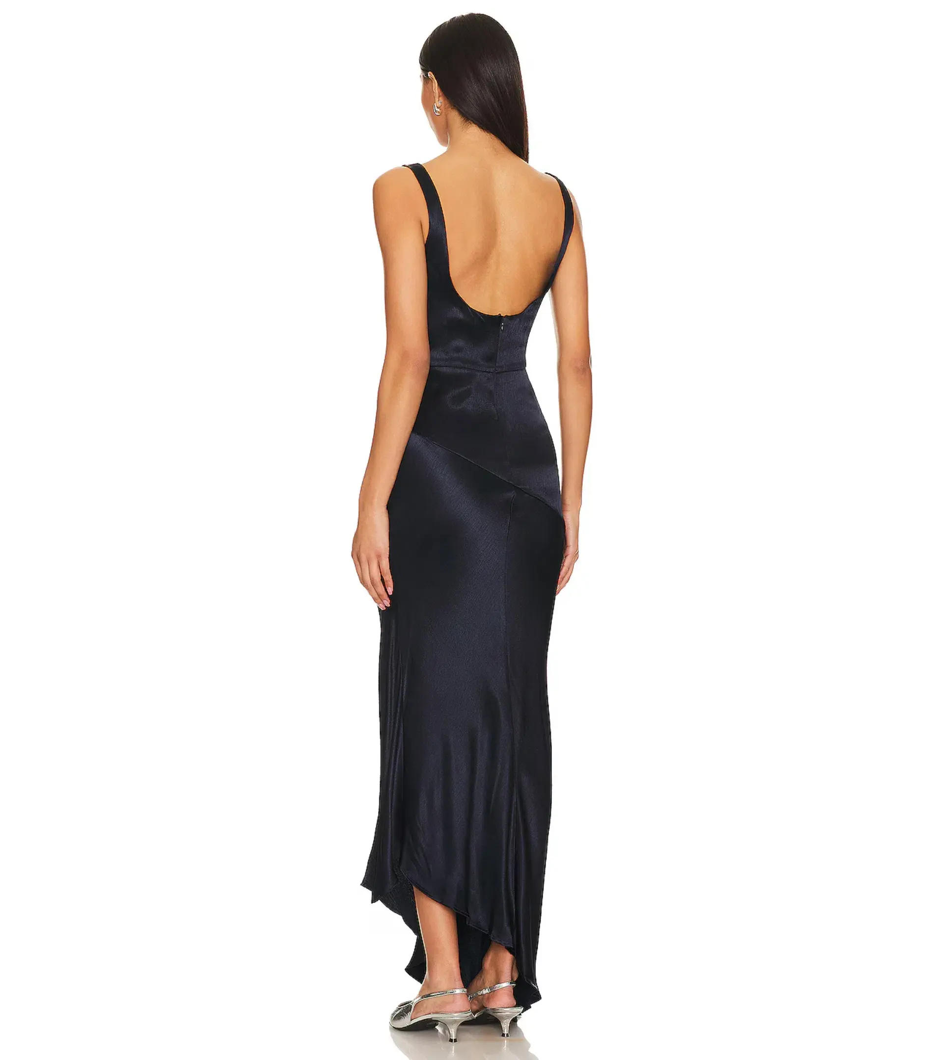 Bec & Bridge Moon Dance Cowl Dress Navy Blue Size AU 8 - Image 3