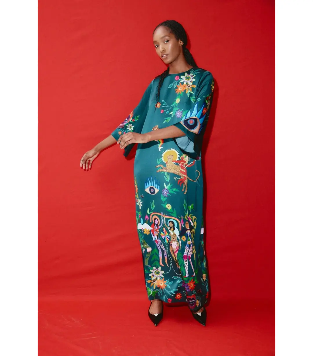 Alémais Agatha Midi  Dress Green Size AU 12 for rent on The Volte - main image