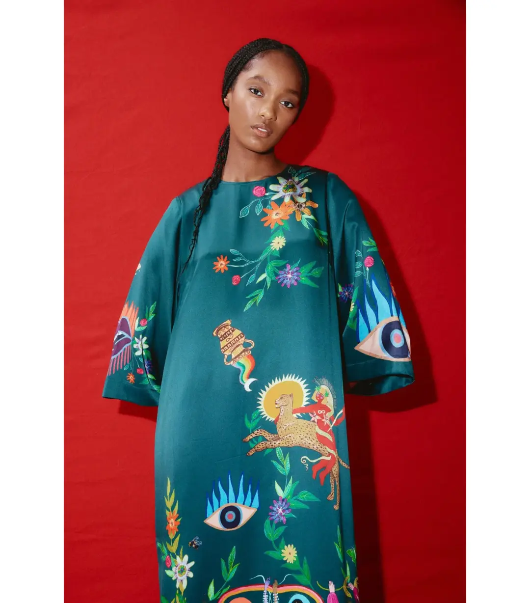 Alémais Agatha Midi  Dress Green Size AU 12 for rent on The Volte - main image