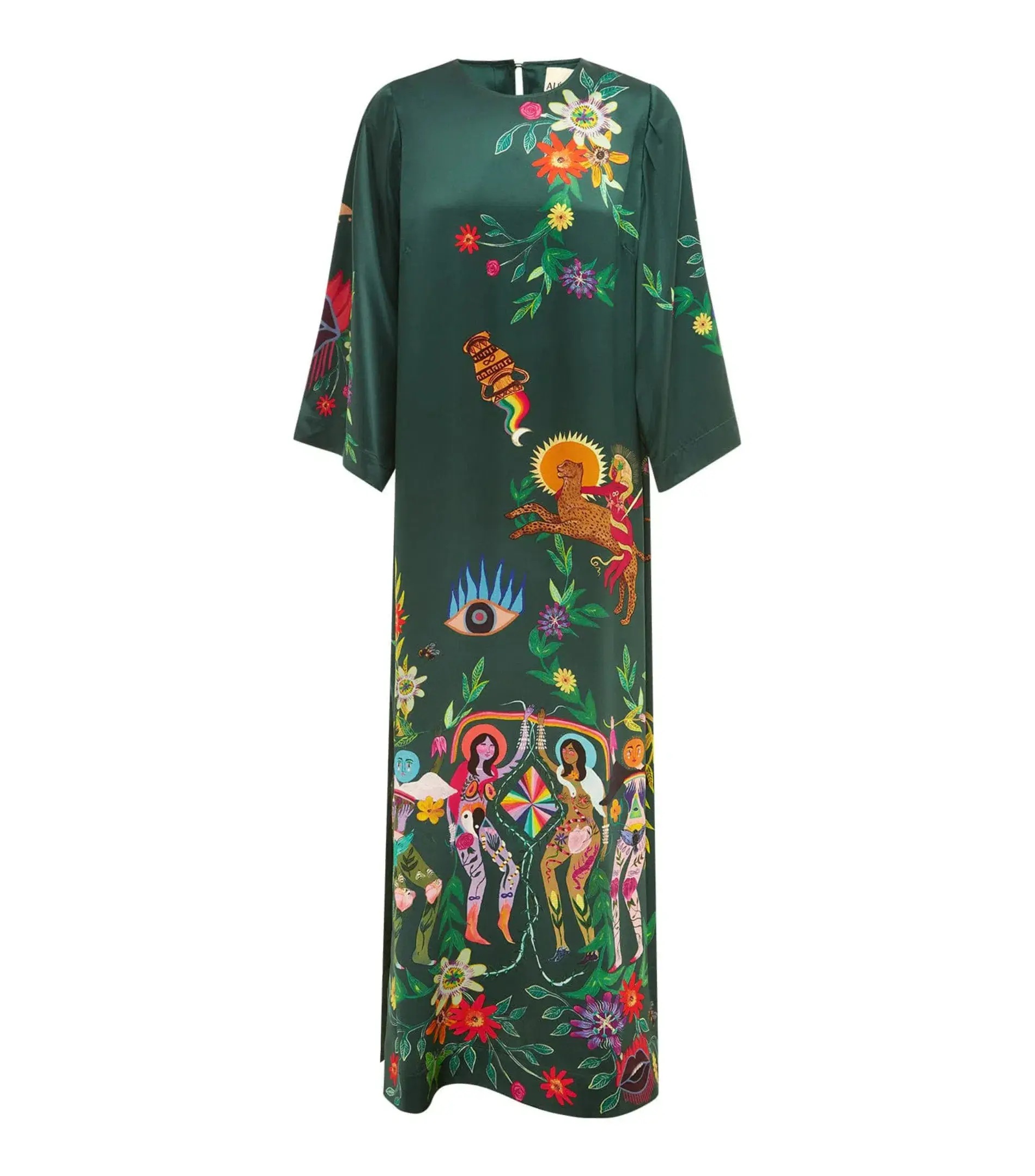Alémais Agatha Midi  Dress Green Size AU 12 - Image 6