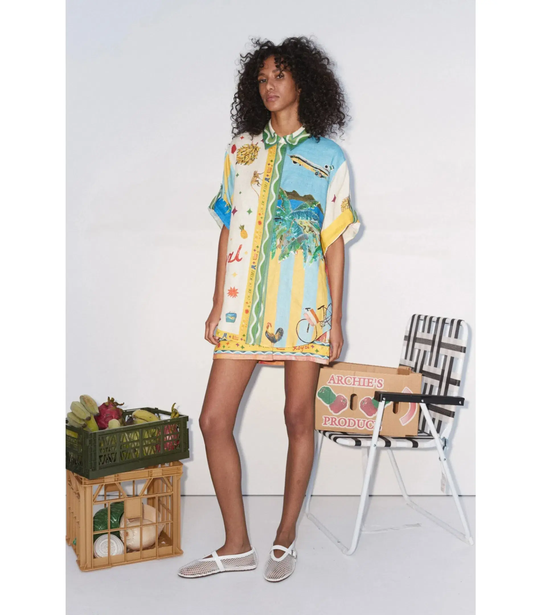 Alémais All Aboard Shirt and Skirt Multi Size AU 16  - Image 1