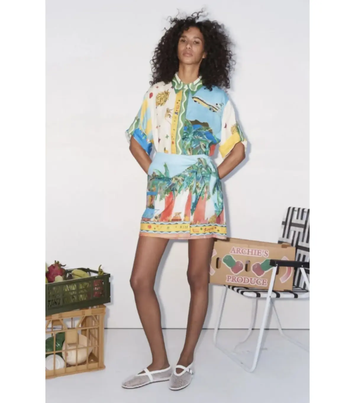Alémais All Aboard Shirt and Skirt Multi Size AU 16  - Image 3