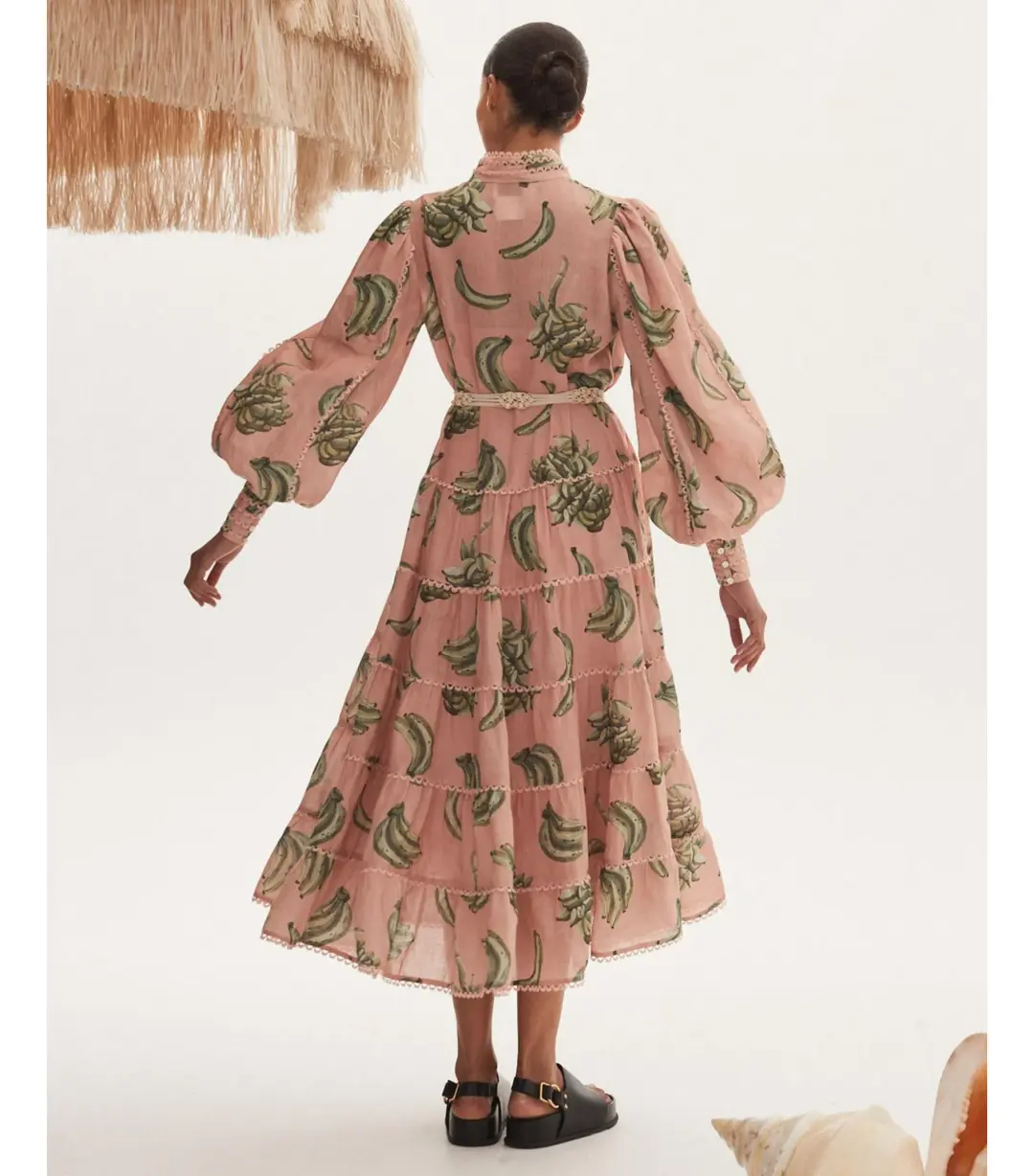 Alémais Bananarama Midi Dress Pink Size AU 12  for rent on The Volte - main image