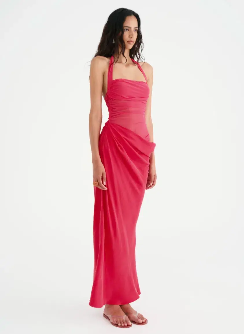 Benni Gina Maxi Dress Watermelon Size AU 6 - Image 2