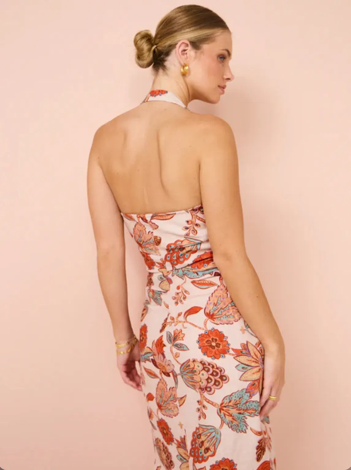 Sir the Label Noemi Halter Midi Dress Desert Wildflower Size AU 6 - Image 3