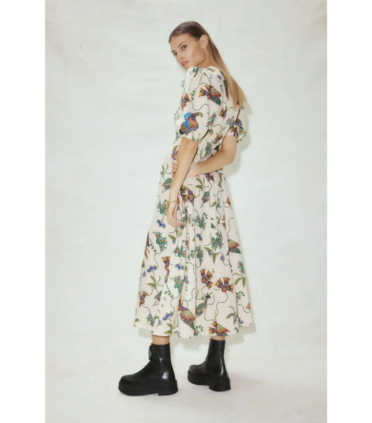 Alémais Birdie Midi Dress Print Size AU 14 - Image 3